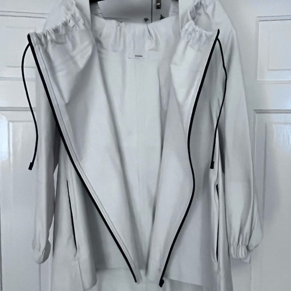 Celine Off White/Oyster Calfskin Leather Jacket - Picture 2 of 6